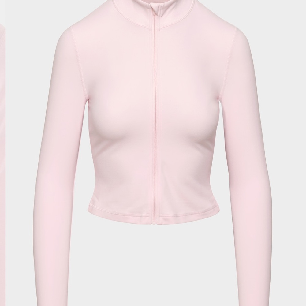Aritzia Light Pink butter limit zip-up